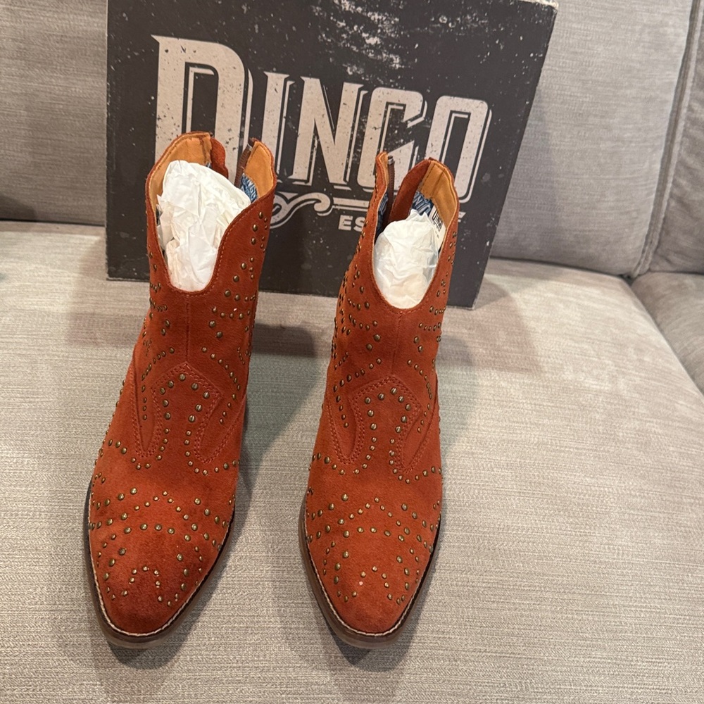 Dingo Women's Rust Studded Ankle Booties